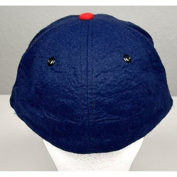 VTG 1950s MLB LARGE Navy Wool Blend Felt Minnesota Twins BASEBALL CAP USA NEW - Picture 4 of 10